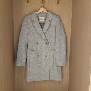 Aritzia Wilfred wool and cashmere light grey coat